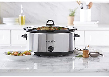 Crock-Pot 7 Quart Oval Manual Slow Cooker – Stainless Steel - Select 7jqeb4