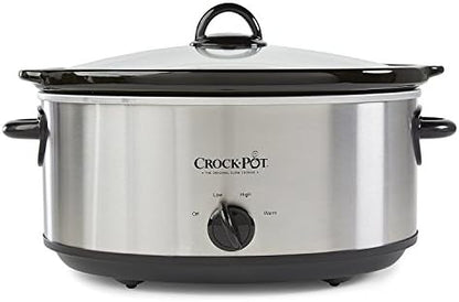 Crock-Pot 7 Quart Oval Manual Slow Cooker – Stainless Steel - Select 7jqeb4