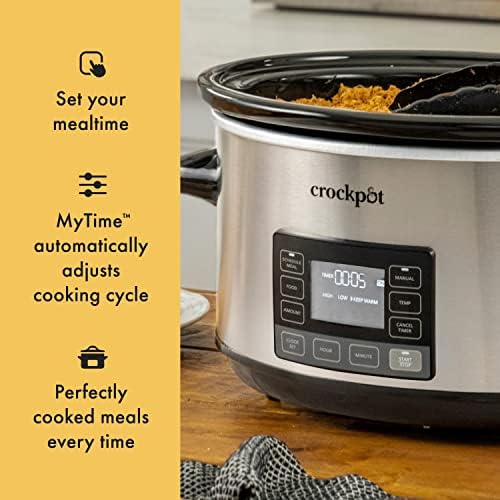 Crock-Pot 7 Quart Portable Programmable Slow Cooker with Timer - Select 3djti6