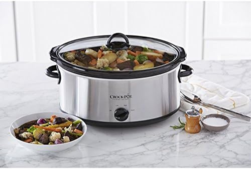 Crock-Pot 7 Quart Oval Manual Slow Cooker – Stainless Steel - Select 7jqeb4