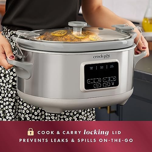 Crock-Pot 7 Quart Programmable Cook & Carry Slow Cooker - Select fatti7