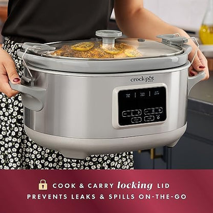 Crock-Pot 7 Quart Programmable Cook & Carry Slow Cooker - Select fatti7