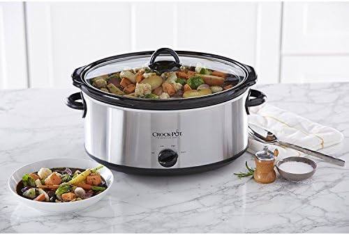 Crock-Pot 7 Quart Oval Manual Slow Cooker – Stainless Steel - Select 7jqeb4