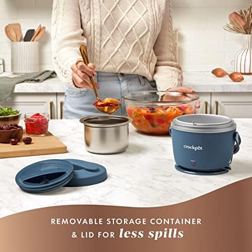 Crock-Pot Electric Lunch Box Food Warmer 20oz – Faded Blue - Select i8buqs