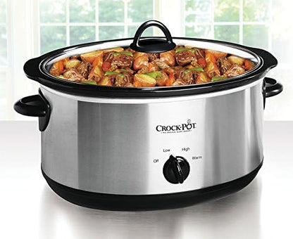 Crock-Pot 7 Quart Oval Manual Slow Cooker – Stainless Steel - Select 7jqeb4