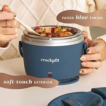 Crock-Pot Electric Lunch Box Food Warmer 20oz – Faded Blue - Select i8buqs