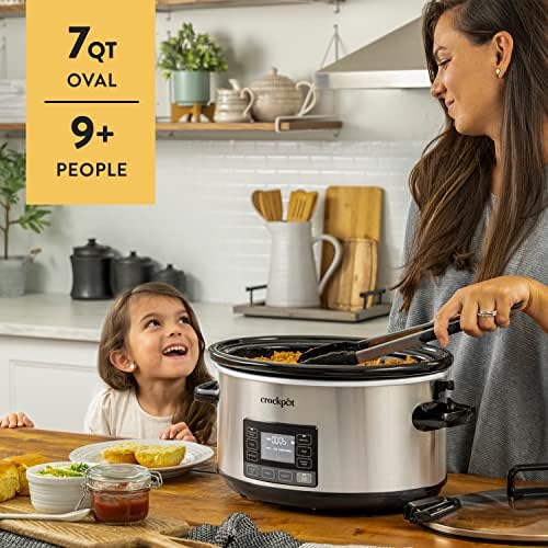 Crock-Pot 7 Quart Portable Programmable Slow Cooker with Timer - Select 3djti6