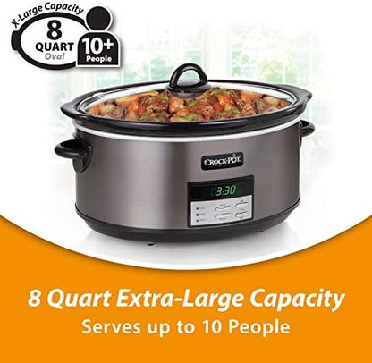 Crock-Pot 8 Quart Programmable Slow Cooker with Auto Warm - Select 9ekihp