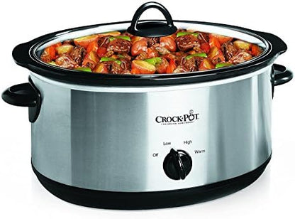 Crock-Pot 7 Quart Oval Manual Slow Cooker – Stainless Steel - Select 7jqeb4
