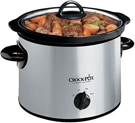 Crock-Pot 3 Quart Manual Slow Cooker – Silver - Select avhhfw