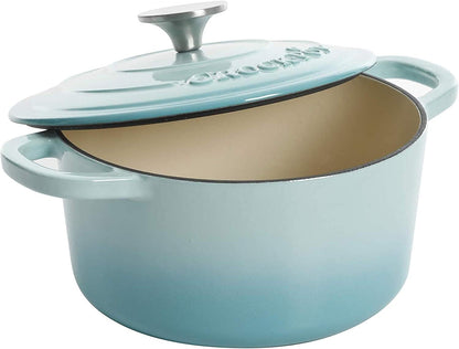 Crock-Pot 3 Quart Enameled Cast Iron Dutch Oven – Aqua - Select fl1v6s